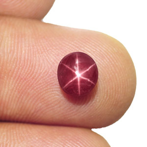 2.18-Carat Unheated Pinkish Red Star Ruby from Longido, Tanzania - Click Image to Close