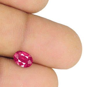 1.18-Carat Lustrous Pinkish Red Ruby from Mozambique (Unheated) - Click Image to Close