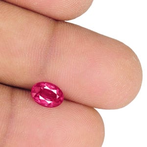 1.31-Carat Eye-Clean Fiery Vivid Pink Red Ruby (Unheated) - Click Image to Close