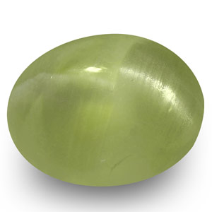 5.02-Carat Greyish Green Chrysoberyl Cat's Eye from India (IGI) - Click Image to Close