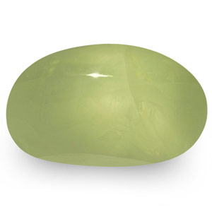 3.55-Carat Yellow Green Chrysoberyl Cat's Eye with Sharp Ray - Click Image to Close