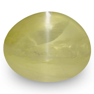 3.02-Carat Natural Chrysoberyl Cat's Eye with Strong Chatoyance - Click Image to Close