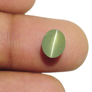 4.41-Carat Magnificent Chrysoberyl Cat's Eye with Sharp Ray - Click Image to Close