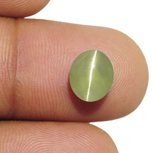 3.20-Carat Natural & Untreated Chrysoberyl Cat's Eye from Orissa - Click Image to Close