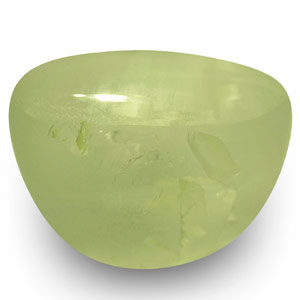 3.35-Carat Eye-Clean Soft Yellow Green Chrysoberyl Cat's Eye - Click Image to Close