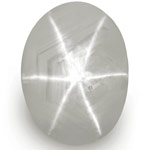 8.16-Carat Whitish Grey Ceylon Star Sapphire with Sharp Star 8.16-Carat Whitish Grey Ceylon Star Sapphire with Sharp Star