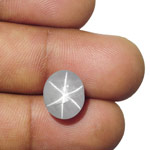 8.14-Carat Pale Bluish White 6-Ray Star Sapphire from Sri Lanka