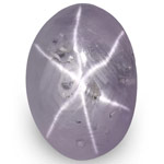 6.13-Carat Unique Violetish Purple Star Sapphire with Sharp Star