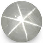 8.07-Carat 10mm Round Intense Grey Star Sapphire from Ceylon