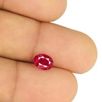 2.23-Carat Unheated Velvety Pinkish Red Ruby from Mogok, Burma
