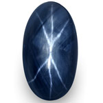 20.00-Carat Dark Blue Star Sapphire from Madagascar (Sharp Star)