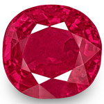 0.87-Carat Unheated Cushion-Cut Bright Pinkish Red Burmese Ruby 0.87-Carat Unheated Cushion-Cut Bright Pinkish Red Burmese Ruby