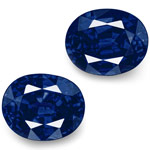 1.10-Carat Pair of IGI-Certified Unheated Royal Blue Sapphires
