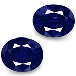 1.07-Carat Pair of Rich Velvety Royal Blue Sapphires (Unheated)