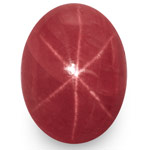 7.12-Carat Oval-Shaped Lively Pinkish Red Star Ruby from Vietnam