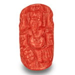 8.03-Carat Natural Italian Coral with Carving of Lord Ganesha