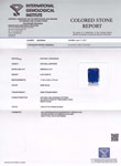 6.58-Carat IGI-Certified Unheated Dark Blue Burmese Sapphire