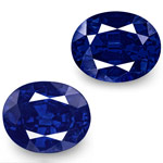 1.16-Carat Pair of Cornflower Blue Sapphires from Nigeria (GIA)