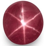 2.18-Carat Unheated Pinkish Red Star Ruby from Longido, Tanzania