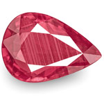 1.03-Carat Unheated Pear-Shaped Pinkish Red Mozambique Ruby