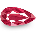 1.01-Carat Eye-Clean Pear-Shaped Intense Pinkish Red Ruby (IGI)