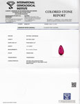 1.01-Carat Eye-Clean Pear-Shaped Intense Pinkish Red Ruby (IGI)