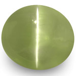 5.02-Carat Greyish Green Chrysoberyl Cat's Eye from India (IGI)