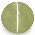 3.77-Carat 8mm Round Chrysoberyl Cat's Eye with Sharp Ray (IGI)