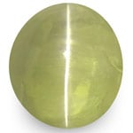 3.59-Carat Greenish Yellow Chrysoberyl Cat's Eye from India