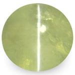 2.97-Carat Soft Yellowish Green Indian Chrysoberyl Cat's Eye