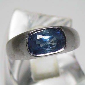 2.55-Carat Sapphire Men's Ring